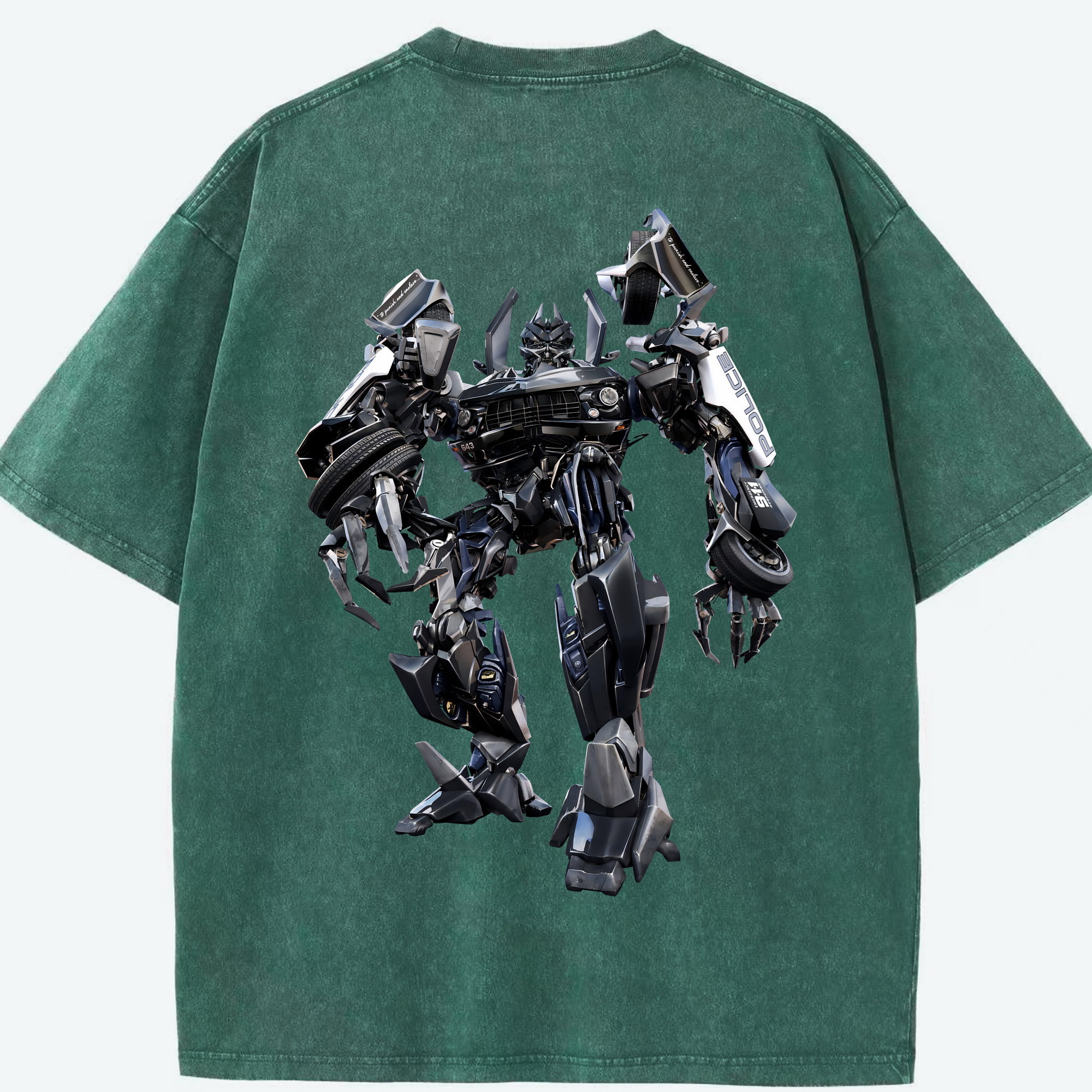Transformers トランスフォーマー 綿100% ヴィンテージ風 半袖Tシャツ（背面プリント）